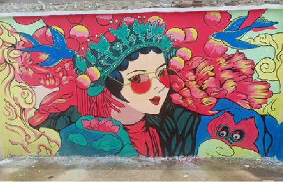 会东墙体彩绘-网红墙