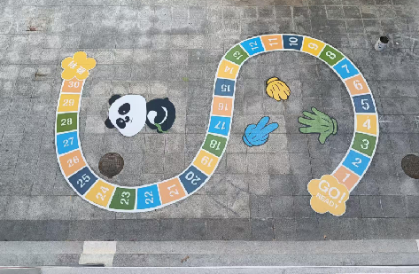 会东地面游戏彩绘