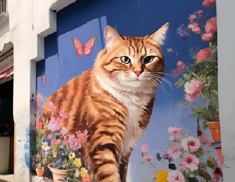 会东自己绘制有个性的手绘墙