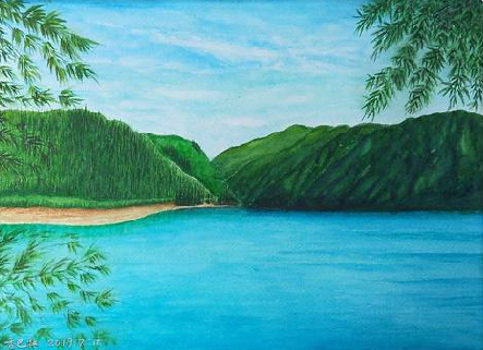 会东在墙绘中,如何绘画绿水青山?